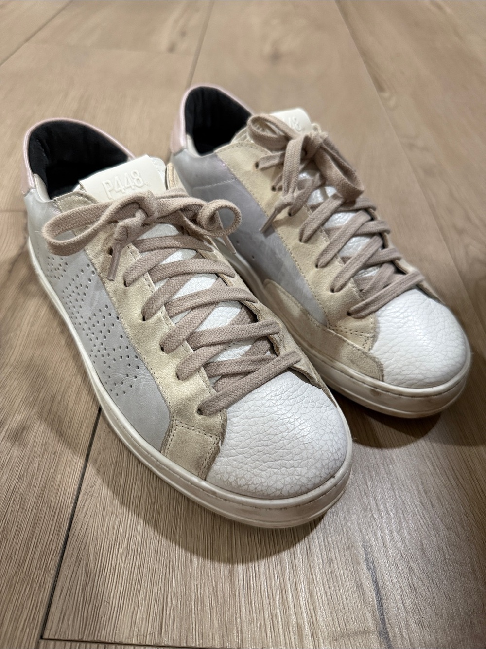 P448 John Sneakers Low Top Metallic & Suede size 37